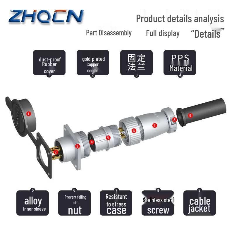 Авиационный штекерный разъем ZHQCN WS24