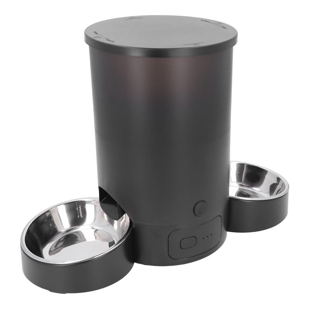 Автоматическая кормушка для кошек и собак на 2 3 л, умная кормушка с таймером и голосовым управлением, двойное питание, двойная миска для сухого корма, напоминания для кошек/собак,