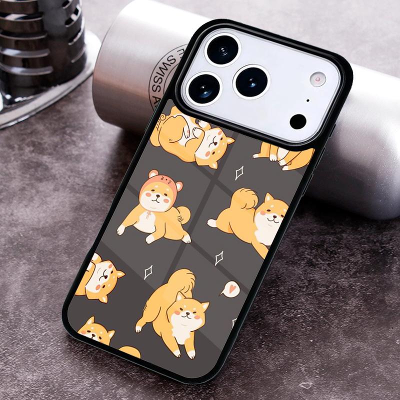 Funny Shiba Inu Phone Case for iPhone 17 16 15 Pro Max Air 14 13 12 11 Plus Shockproof Cover