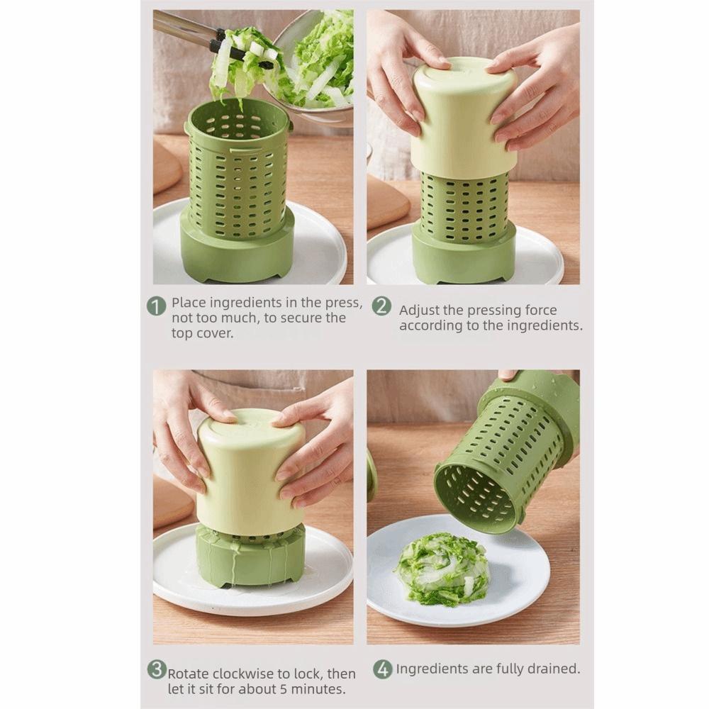 Manual Salad Spinner Quick Dry Multifunctional Vegetable Dehydrator Large Capacity Stainless Steel Spring Lettuce Drainer