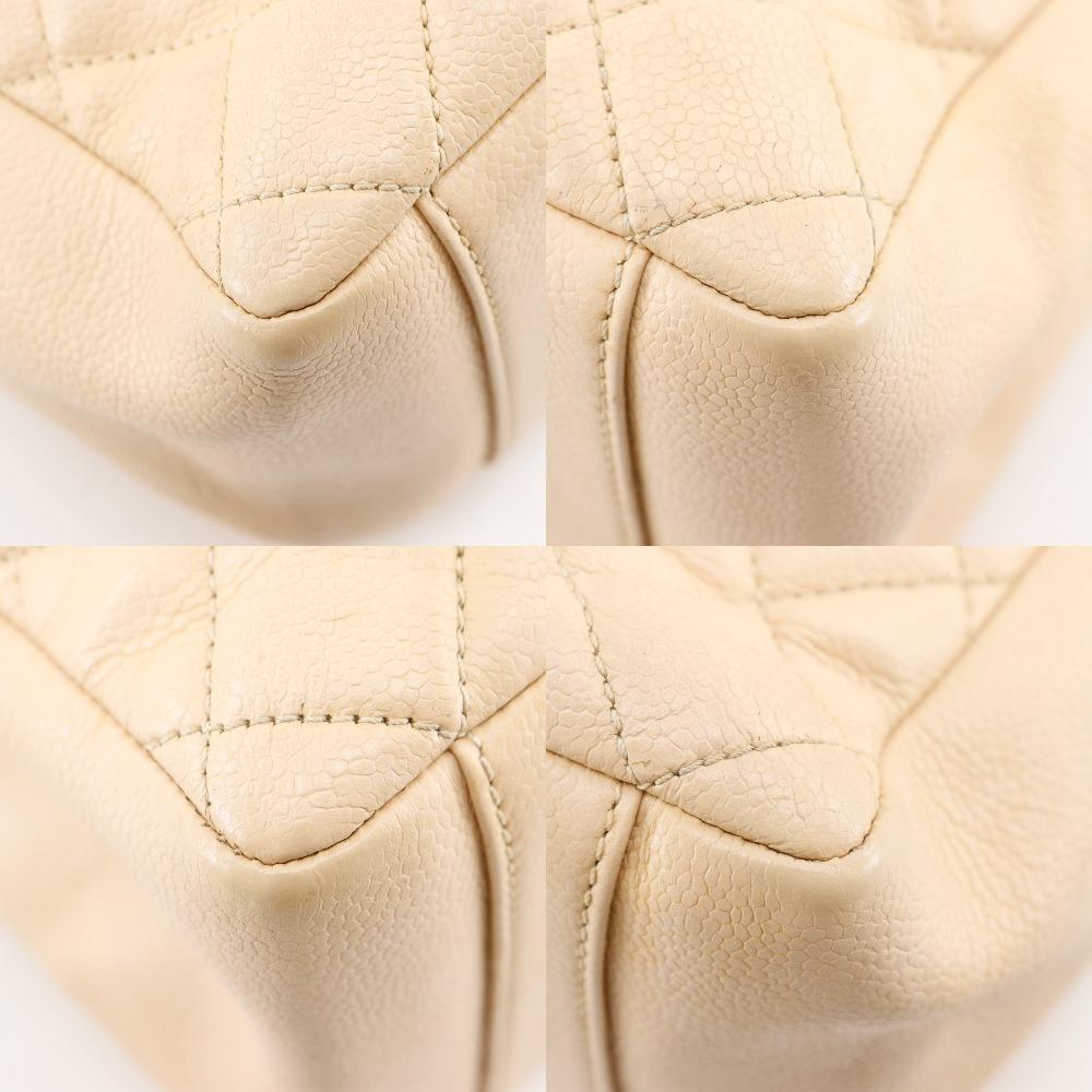 CHANEL Grand shopping tote Tote Bag A50995 GST Matelasse Chain Tote beige Caviar skin Women Used