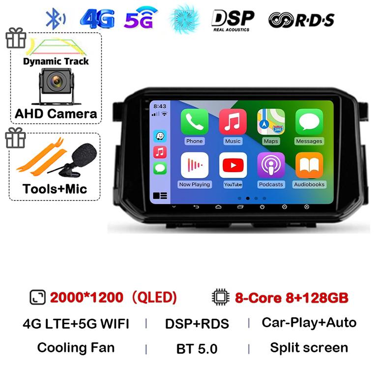 Android 14 Carplay Auto 4G+WIFI для Nissan Terra Xterra 2018 2019 2020-2022 Автомобильный радиоприемник Мультимедиа Видеоплеер GPS 360 Камера DSP