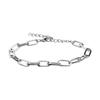 Women Bracelet Adjustable Length Hollow Out Chain Solid Color Polished Electroplated Stainless Lightweight Punk Hip Hop Cool Girl Bangle Wrist