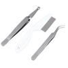 Pet Flea Remover Kit Durable Stainless Steel Flea Tweezers Comb Clips Set Easy Operation Removal Tool for Dogs Cats
