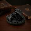 Ring Storage Tray 3D Printed Dragon Jewelry Tray Coiled Figurine Key Bowl Fantasy Necklace Display Stand Desktop Organizer for Earrings Necklaces,