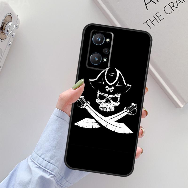 Pirate Skull For Realme 11 10 12 13 14 Pro Plus GT 5 6 6T GT7 Pro C67 C61 C53 C51 C21Y C25S C55 C75 Case