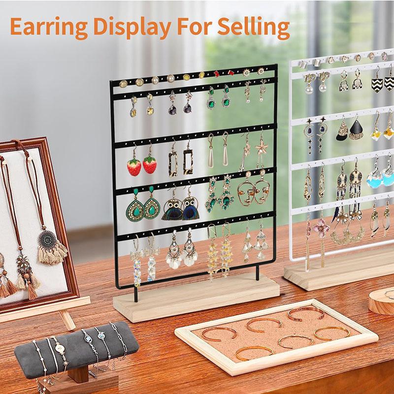 Подставка для сережек, органайзер для сережек и дерево для сережек на 100 отверстий, 5-уровневый органайзер для хранения украшений для девочек