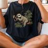 Chill Smoking Sloth Tee | Lazy Vibes Graphic Shirt, Relaxed Animal Art