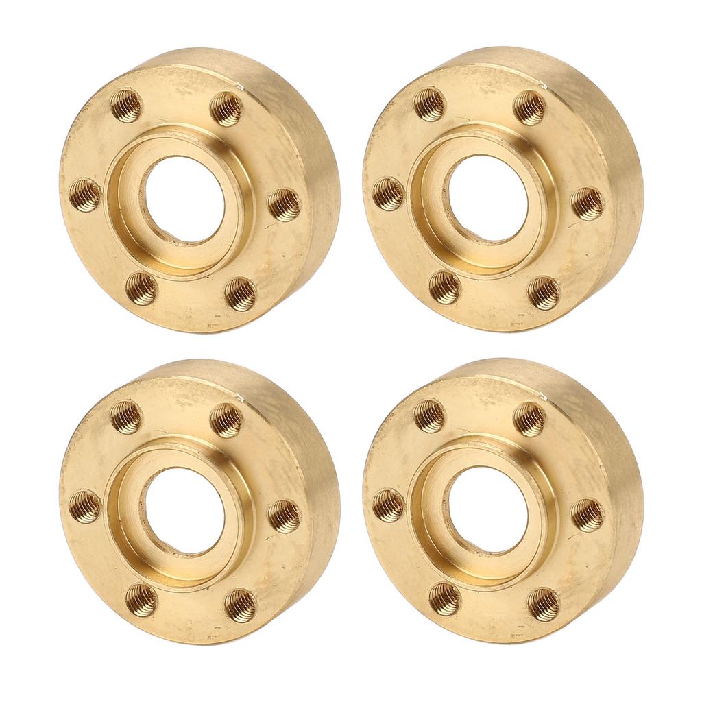 4PCS RC Wheel Hex Hub Adapter 1.9 2.2in Rustproof Widen Brass Wheel Weights for RC Crawler 9mm