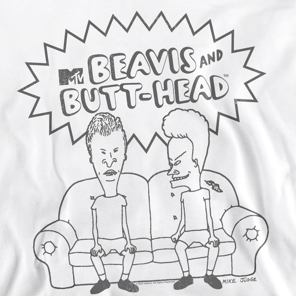 Beavis & Butthead Unisex Adult Couch Logo Sweatshirt