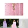 Enchanting Kids Girl Fairy Cape With Sparkly Glitter For Frozen Elsa Dress Up