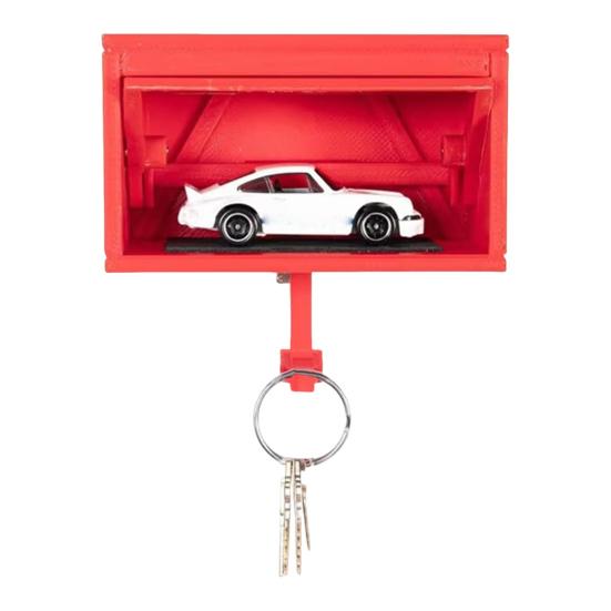 Car Garage Key Holder with Opening Door Wall Mount Key Organizer Decorative Key Hanger for Home Entrance Use Car Enthusiast