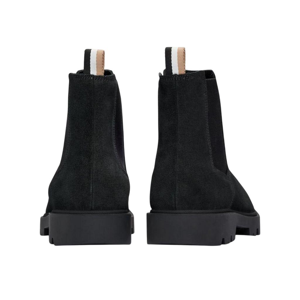 Boss Mens Signature Stripe Suede Taped Chelsea Boots