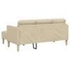 Sofa Set with Cushions Cream Polyester