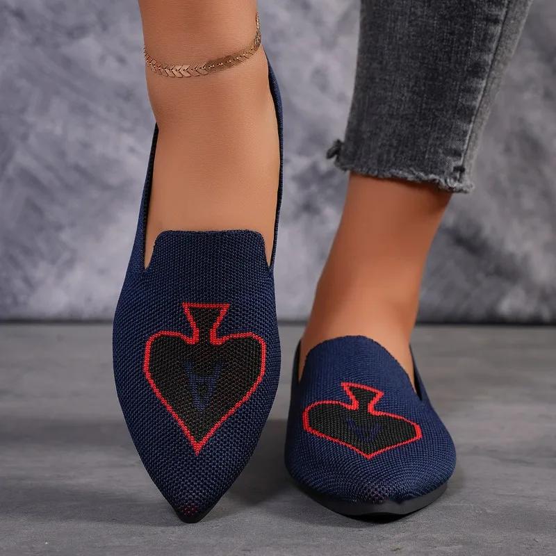 2024 женские классические балетки с острым носком, повседневные женские лоферы, дышащая обувь на мягкой подошве на плоской подошве, размеры 36-43