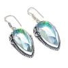 Bi-Color Tourmaline Handmade 925 Sterling Silver Jewelry Earring 2.09" z7T17