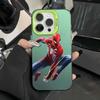 Spider-Man compatible iPhone 16 Pro Max phone case, personalized cartoon design, new color silver 12/11 hard case for 15 Pro.