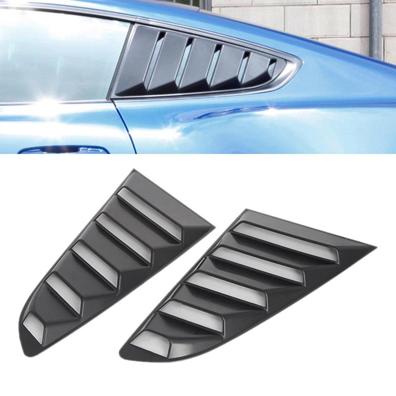 Rear Side Window Louvers Sun Shade Cover for Mustang 2015-2021
