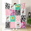 Creative Skull digitalprinted polyester Bedroom velvet flannel soft sofa cover blanket Fleece soft sofa cover blankets for beds