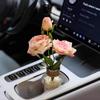 Масляная живопись «Роза с обожженным краем» для декора салона автомобиля – Цветочный орнамент для подстаканника