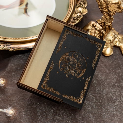 Empty Card Storage Case Playing Card Box Packing Card Holder Box Tarot Container Storage Case Wooden Game Card Box