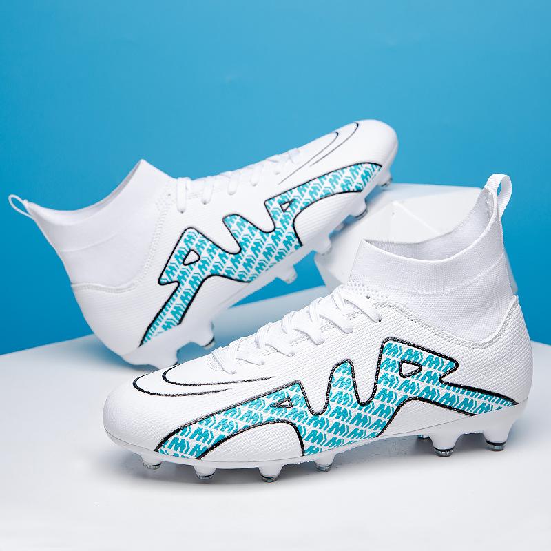 Mandarin Duck Football Shoes Men's and Women's Broken Nails Long and Short Nails Ag Primary and Secondary School Students Children's High-top Trainin