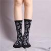Female Street Cotton Sports Middle Tube Socks Women Hosiery Paisley Flower Socks Korean Style Socks