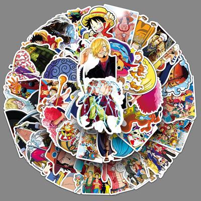 50 Граффити Наклеек Персонализированные Японские Комиксы ONE PIECE Декоративные Наклейки для Мобильного Телефона, Чашки для Воды