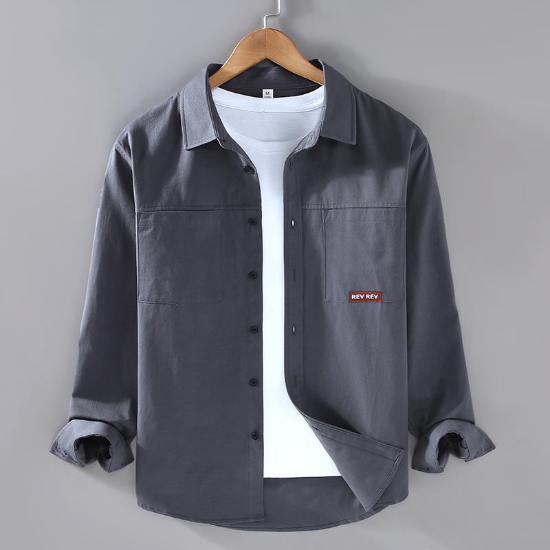 Men's Loose Cotton Retro Japanese Spring Cardigan Shirt Jacket