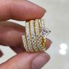 2026 New European and American Light Luxury Circular Multi Layer Ring Love Heart Fashion Zircon Women's Shining Zircon Zircon