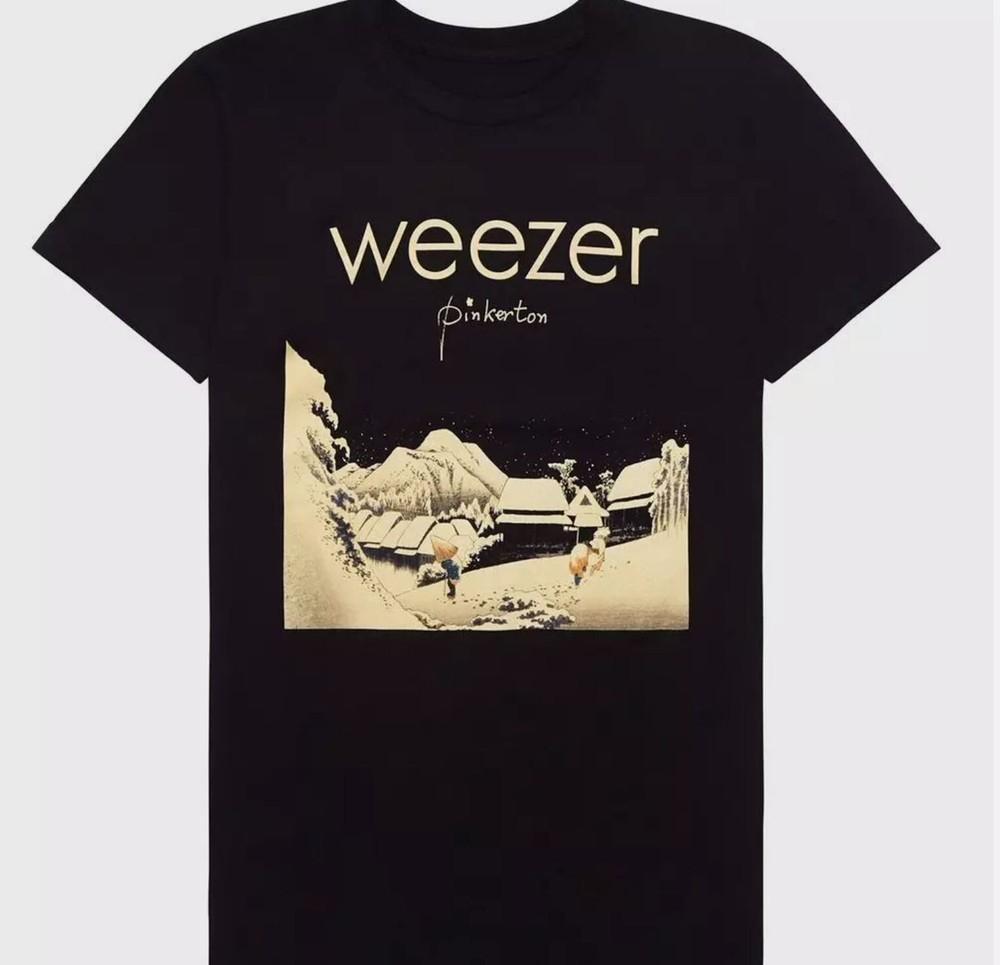 Футболка Weezer band pinkerton Черная Унисекс Футболка Все Размеры