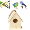Wooden Mini Bird Cage Outdoor Hanging Birdhouse Box Garden Bird Cages Home Yard Decoration Bird Products Wooden Bird Parrot Nest