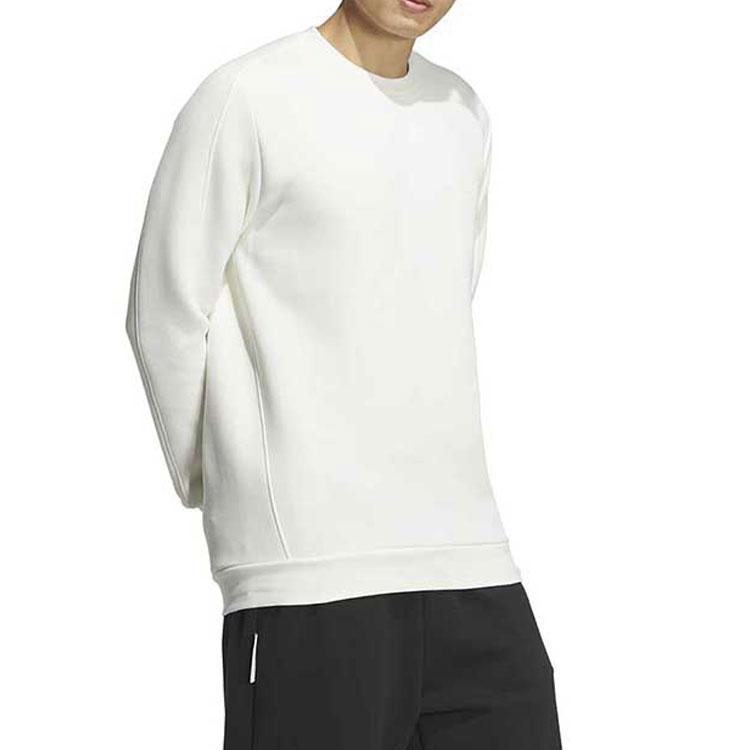 adidas Однотонный логотип с круглым вырезом, спортивная толстовка, мужская толстовка, белая JE8634