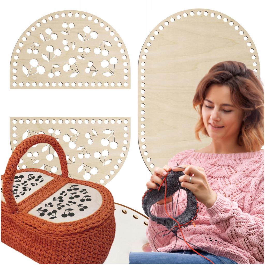 Base Bottom Plywood crocheting bottom picnic basket set bottom and lid
