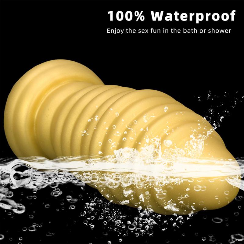 Золотой силиконовый мягкий очень большой очень толстый анальный расширитель на присоске, анальная пробка, анальный фистинг, задний анальный мастурбатор