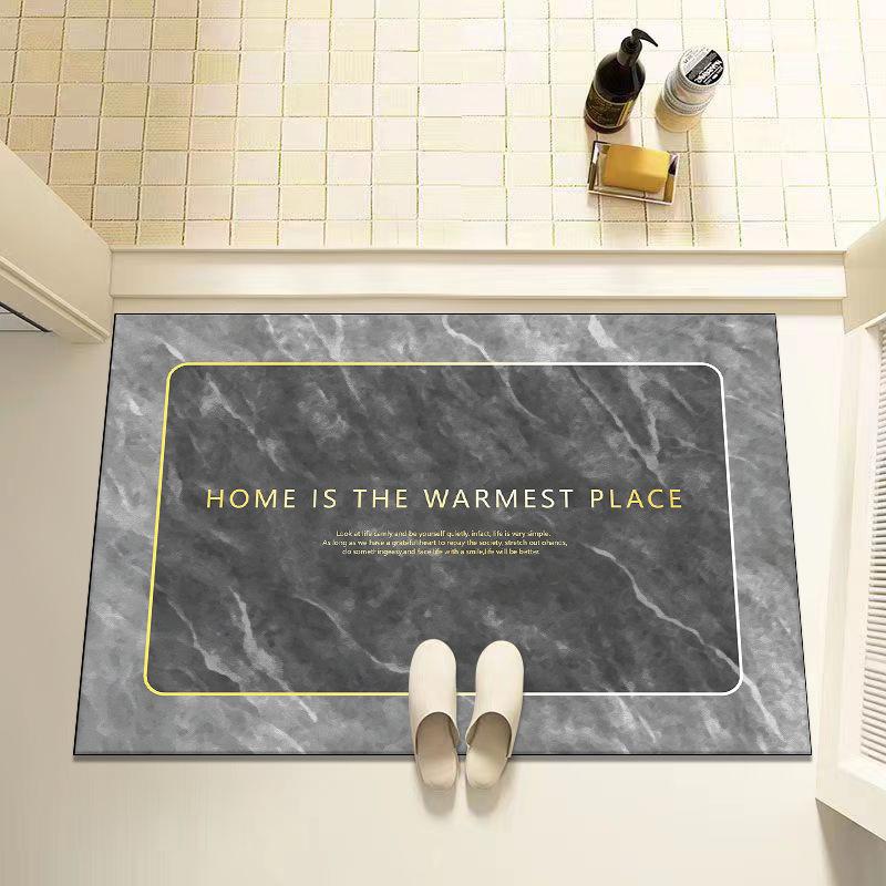 Marble Diatom Mud Mat Toilet Quick Drying Absorbent Foot Mat Bathroom Dirty Easy To Take Care of Non-slip Mat