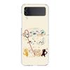 Прозрачный чехол для телефона Samsung Galaxy Z Flip 3 4 5 6 7 Жесткий складной ПК Z Flip3 Flip4 Чехол-защита Кот Рыбалка
