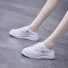 2024 Женская обувь 2024 Дышащие удобные кроссовки Женские сетчатые туфли на платформе со шнуровкой Белые женские нескользящие повседневные полутапочки