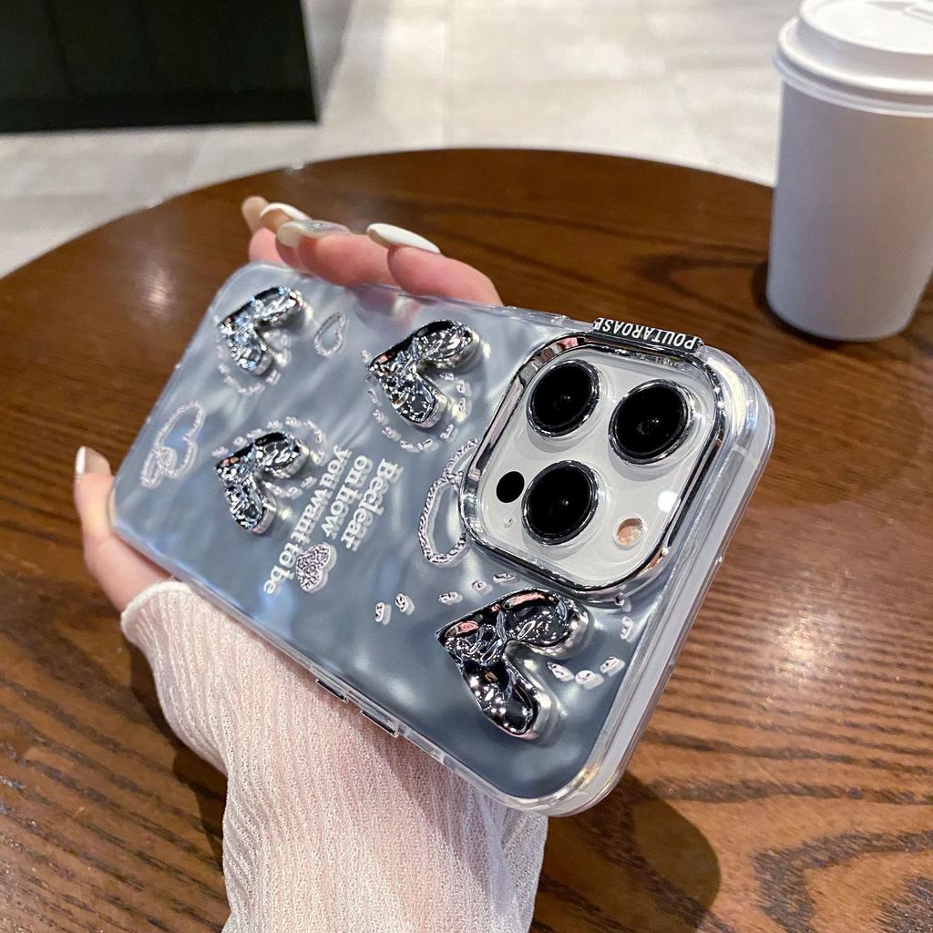 Чехол для мобильного телефона IMD Pleats Love, подходящий для iPhone15PROMAX, Apple XR/7G, креативный жесткий защитный чехол
