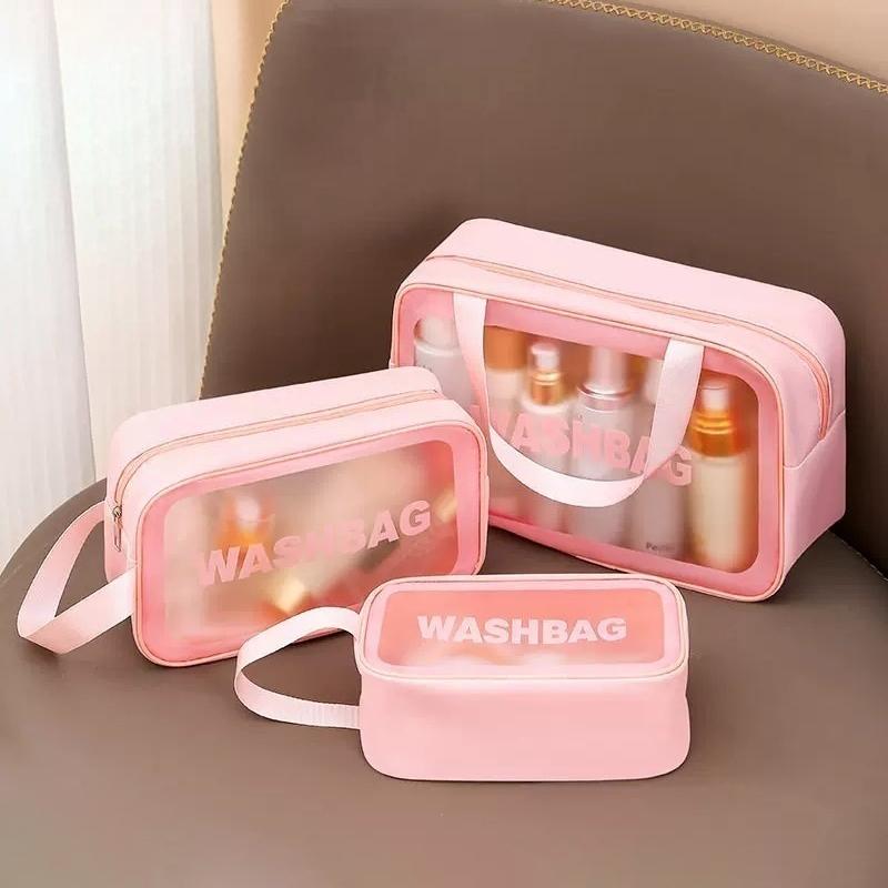 Women Makeup Bag Transparent PVC Cosmetic Bag Travel Make Up Case Wash Bag Large Capacity Toiletry Organizer Pouch