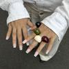 Ins Style Vintage Irregular Transparent Colored Resin Ring  Trend Boho Geometric Finger Rings Aesthetic Jewelry Accessories
