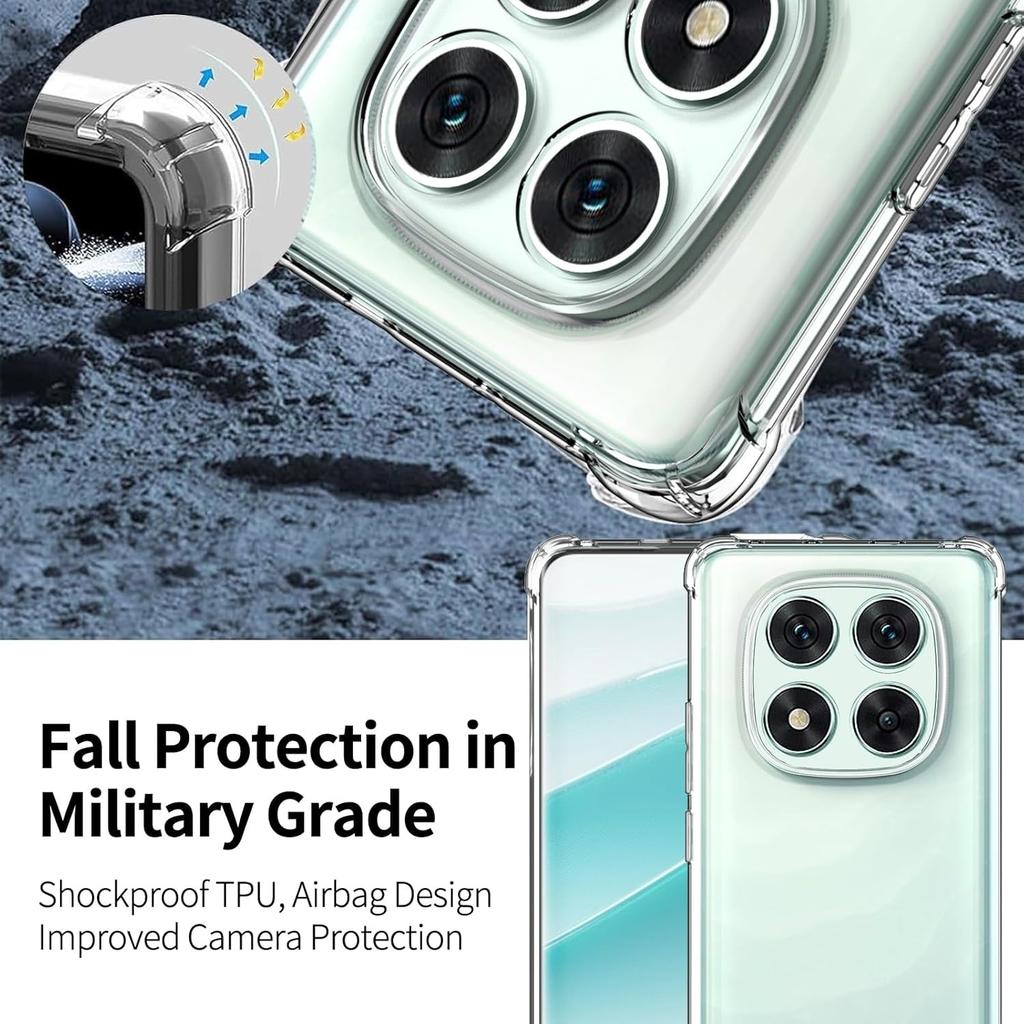 Прозрачный чехол из ТПУ для Xiaomi Redmi Note 14 Pro 5G Pro+ Plus, защитный чехол с четырьмя углами, противоударный бампер, чехол Fundas