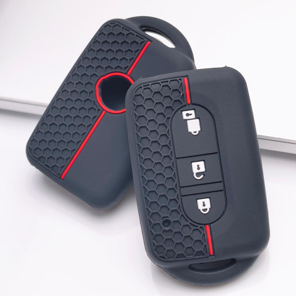 Силиконовый чехол для ключа Nissan с 3 кнопками (Smart Key), Подходит для Nissan Qashqai X-Trail Juke Pathfinder Navara, Ударопрочный держатель для брелока, Защитный аксессуар