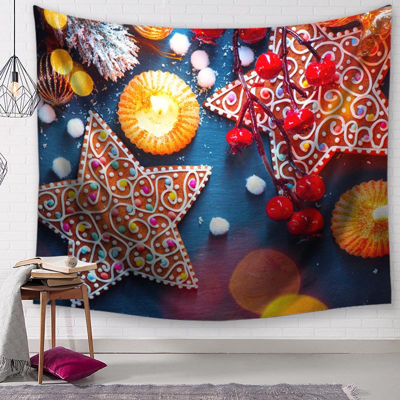 Рождественский гобелен в европейской и американской рождественской серии, гобелен для гостиной, спальни, скатерть