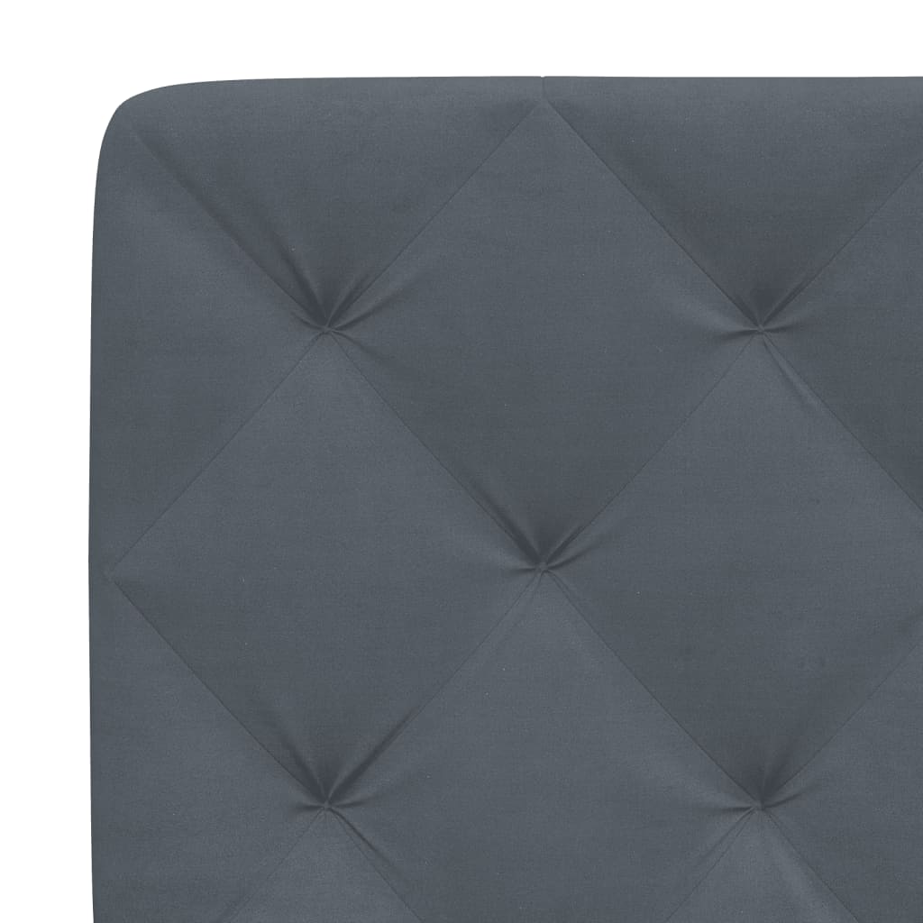 Bed with Mattress Dark Grey 80x200 cm Velvet
