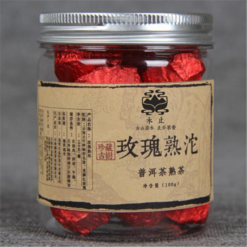 100g Organic Yunnan Rose Pu Erh Ripe Tuocha Tea Premium