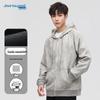 Мужская флисовая толстовка с капюшоном на молнии из замши JEANSWEST