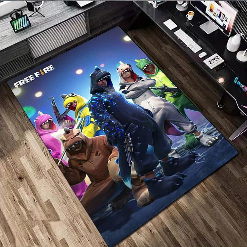 1Pc Free Fire Print Rug - home decoration Carpet For Living Room Bedroom Flooring Computer Chair Area Rug