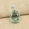 Solid 925 Sterling Silver Green Amethyst Jewelry Handmade Gemstone Pendant Pretty Gift For Her