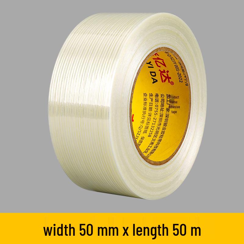 Benyida Anti-Typhoon Transparent Fiber Tape - Strong Adhesive, No Residue, Ideal for Bundling & Fixing Batteries